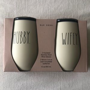 Rae Dunn hubby wifey tumblers